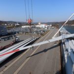 Windkraft Flügel Schwergut Umschlag bayernhafen Passau