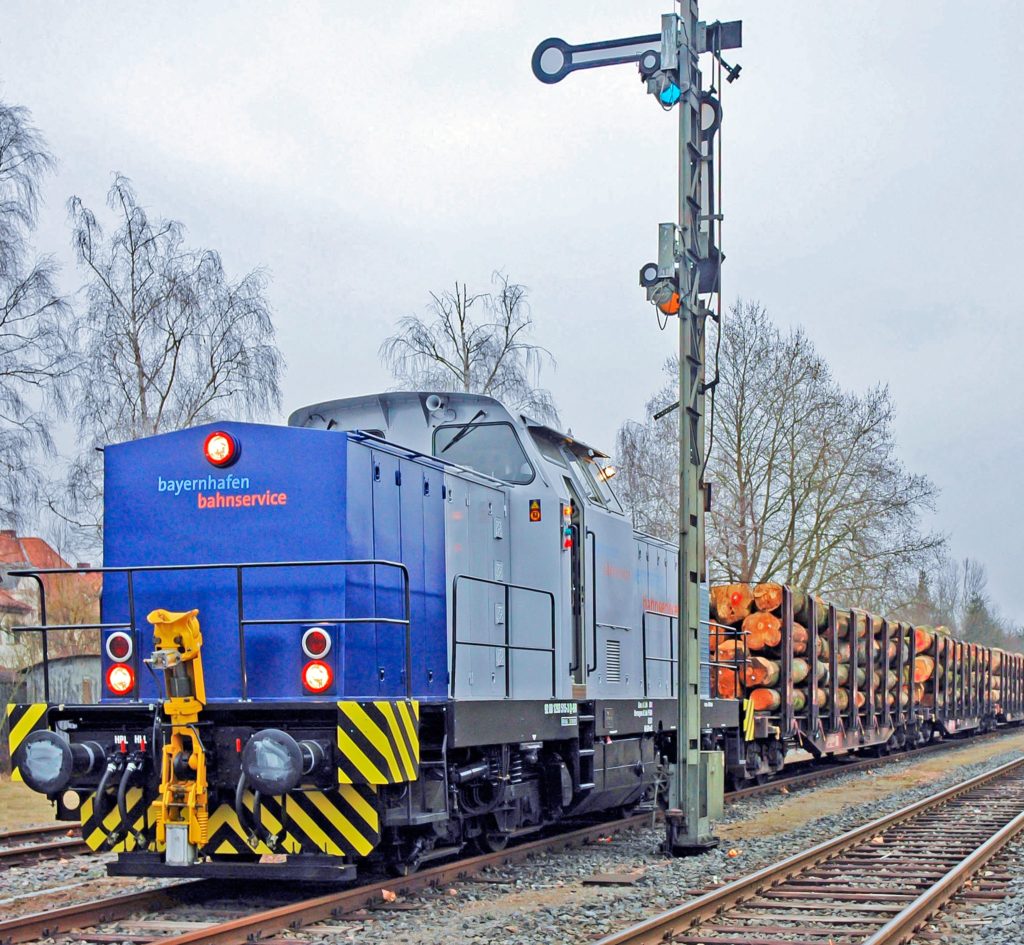 Holzzug bayernhafen Aschaffenburg