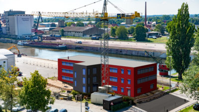 Gebäude Rendering Visualisierung Linzer Str. 13 bayernhafen Regensburg