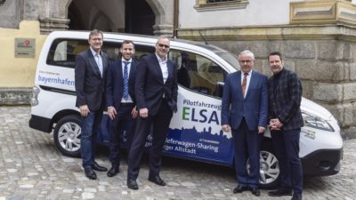 E-Mobilität E-Auto Lieferwagensharing Pressetermin Altes Rathaus Regensburg
