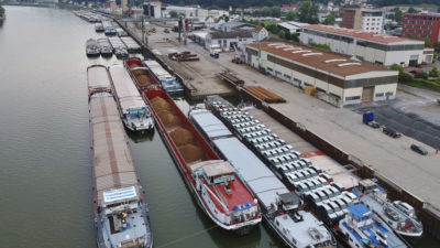 luftbild donau hafen deggendorf