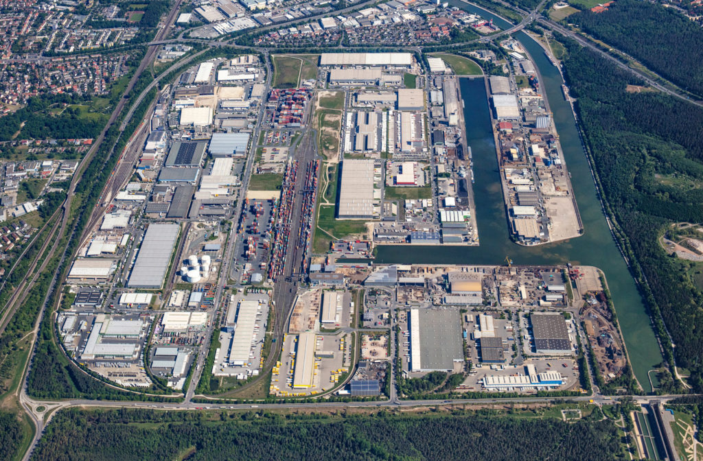 Luftbild 2019 bayernhafen Nürnberg