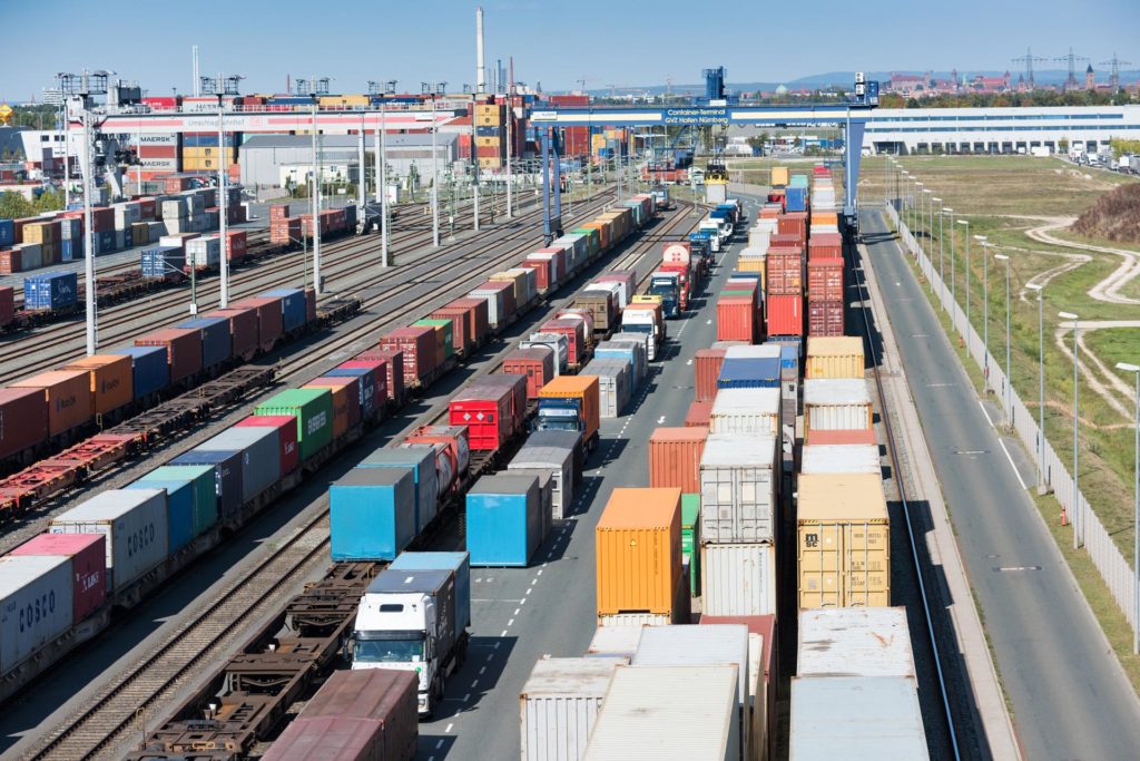 Kombinierter Verkehr Terminal bayernhafen Nürnberg Wechselzone