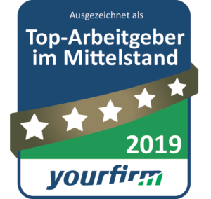 Siegel Top Arbeitgeber im Mittelstand 2019 yourfirm
