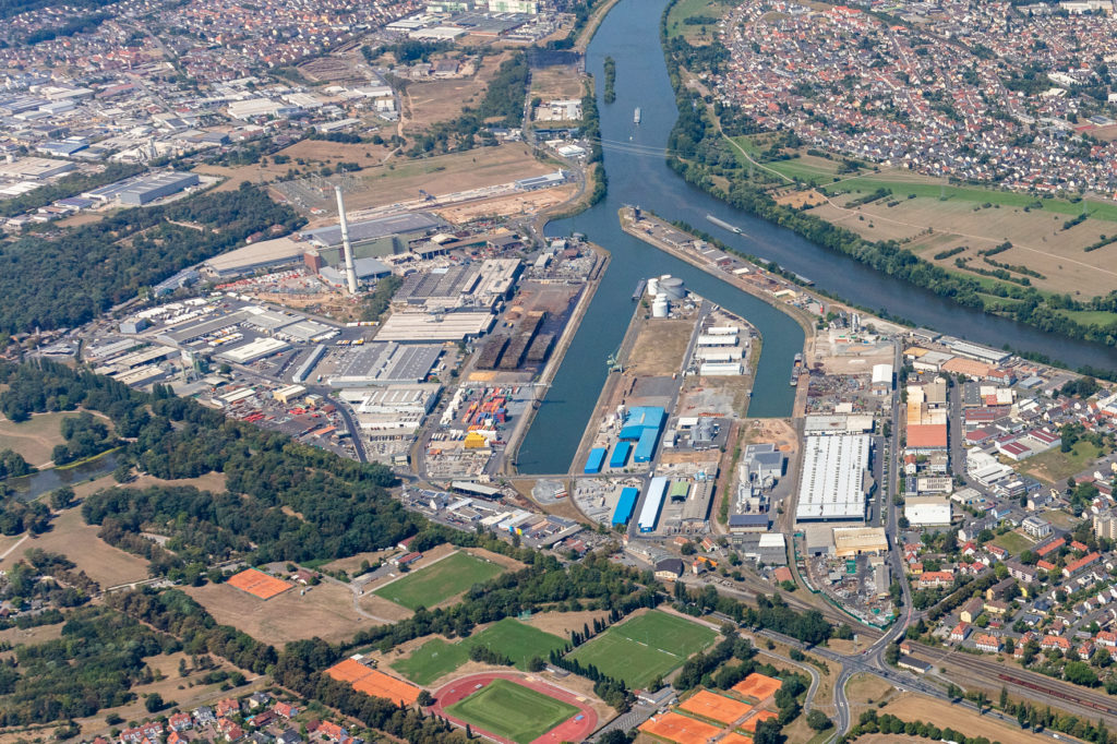 Luftbild 2018 bayernhafen Aschaffenburg
