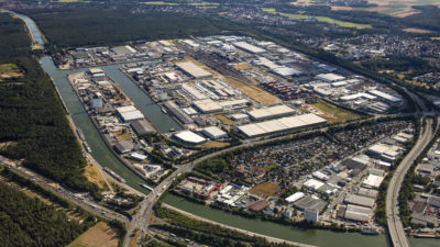 Luftbild bayernhafen Nürnberg