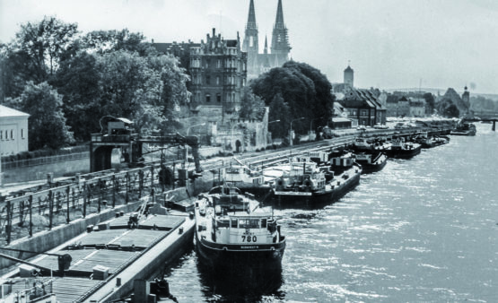 Hafen Regensburg Donaulände_1960er