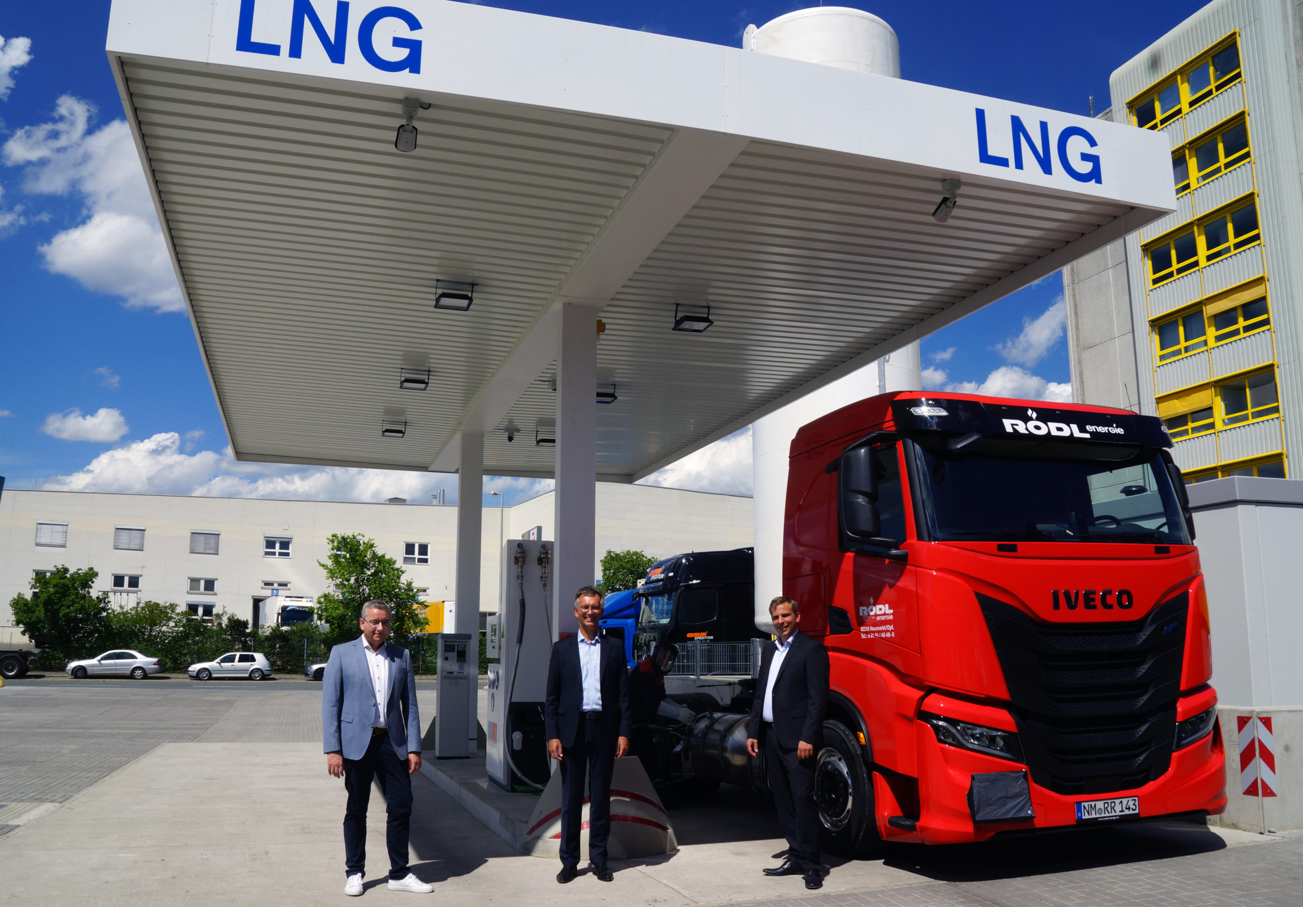 Inauguration of the LNG service station at bayernhafen Nürnberg