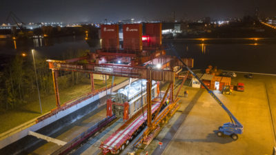 Umschlag Trafo bayernhafen Nürnberg