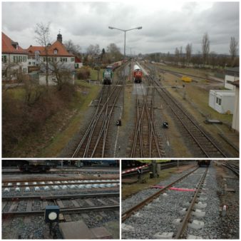 Baufortschritt im Hafenbahnhof Aschaffenburg