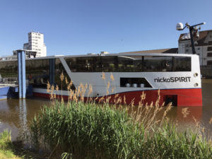 NickoSpirit Flußkreuzfahrtschiff im bayernhafen Bamberg
