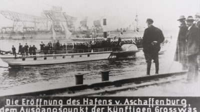 bayernhafen Aschaffenburg Historische Postkarte