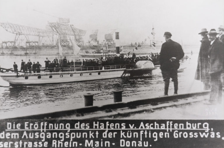 bayernhafen Aschaffenburg Historische Postkarte