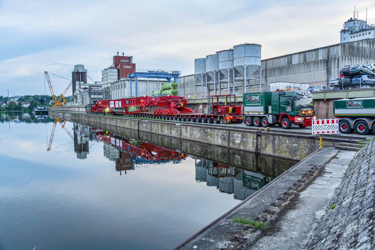 bayernhafen Bamberg Schwerguttransport Tennet