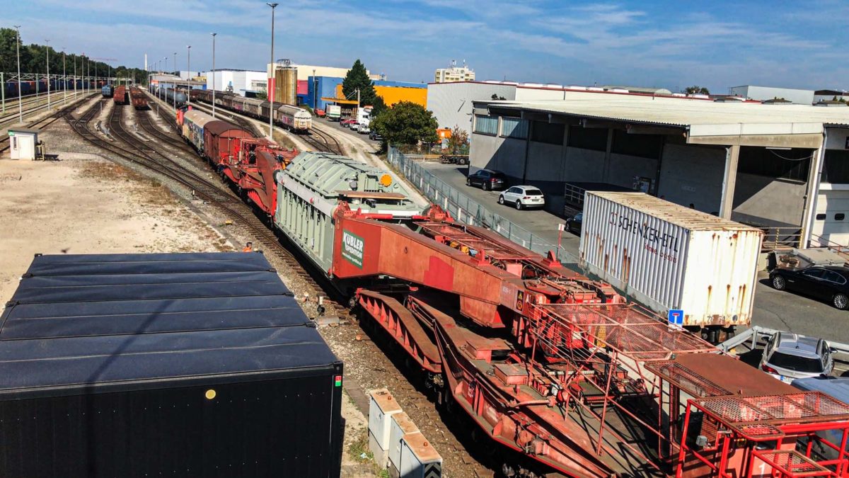 Trafo Bahntransport bayernhafen Nürnberg