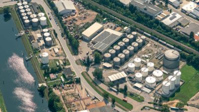 Luftbild Tanklager Varo bayernhafen Regensburg