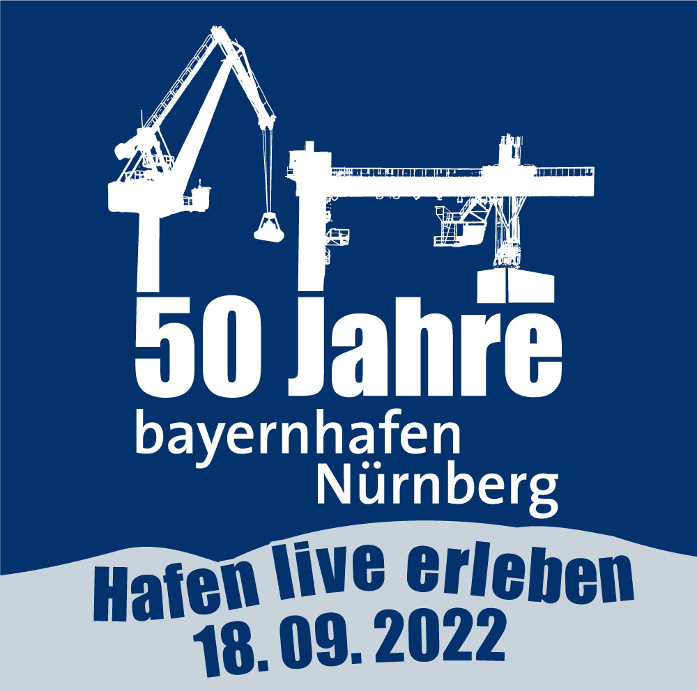 Aktionslogo Hafen live erleben bayernhafen Nürnberg