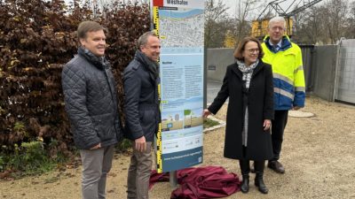 Einweihung Hochwasserschutz bayernhafen Regensburg