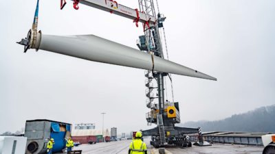bayernhafen Passau Windflügel Umschlag