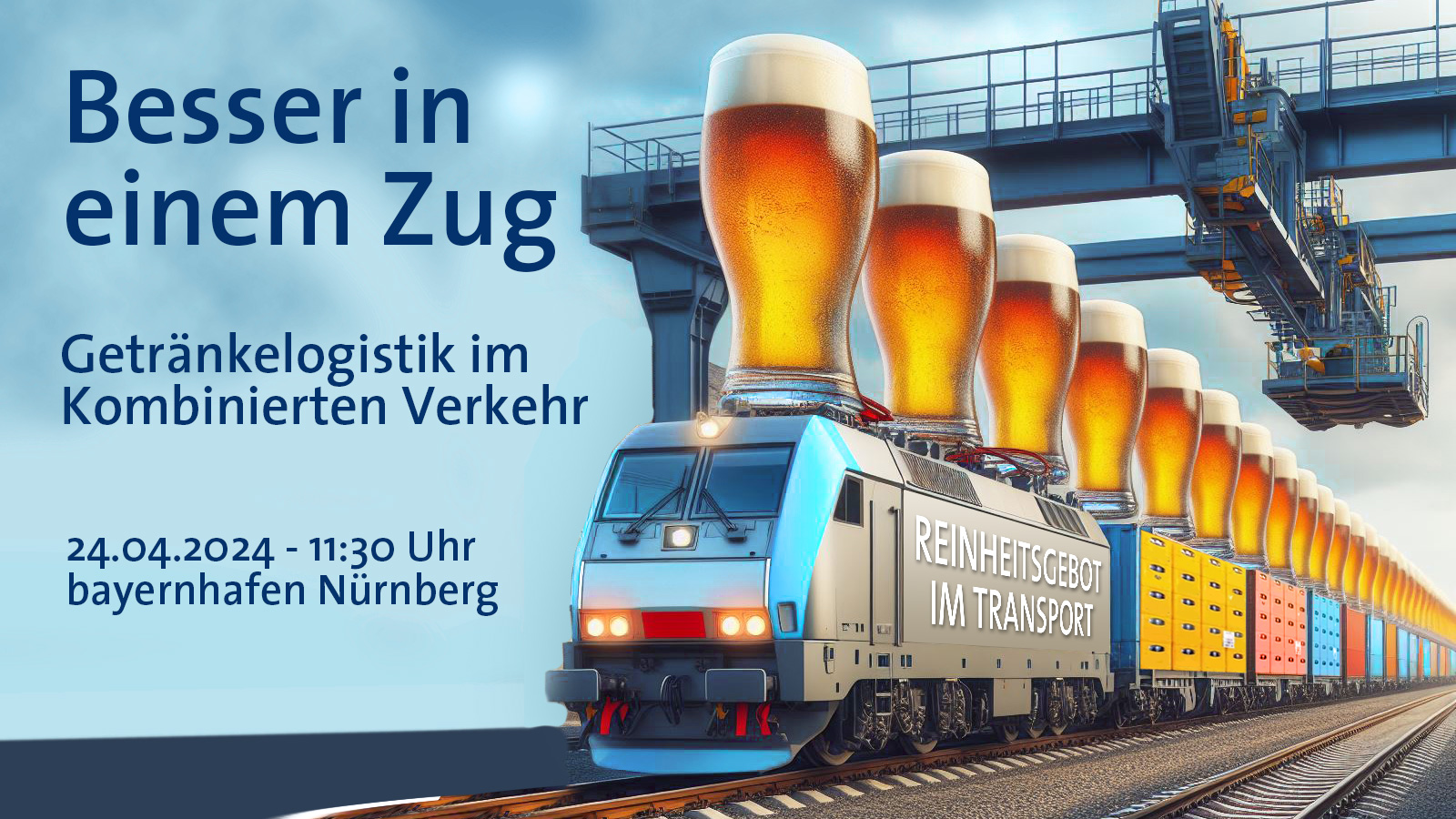 key visual Biergläser auf einem Zug